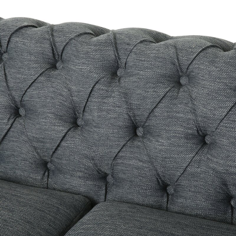Elegant rolled arm design sofa in durable leather upholstery