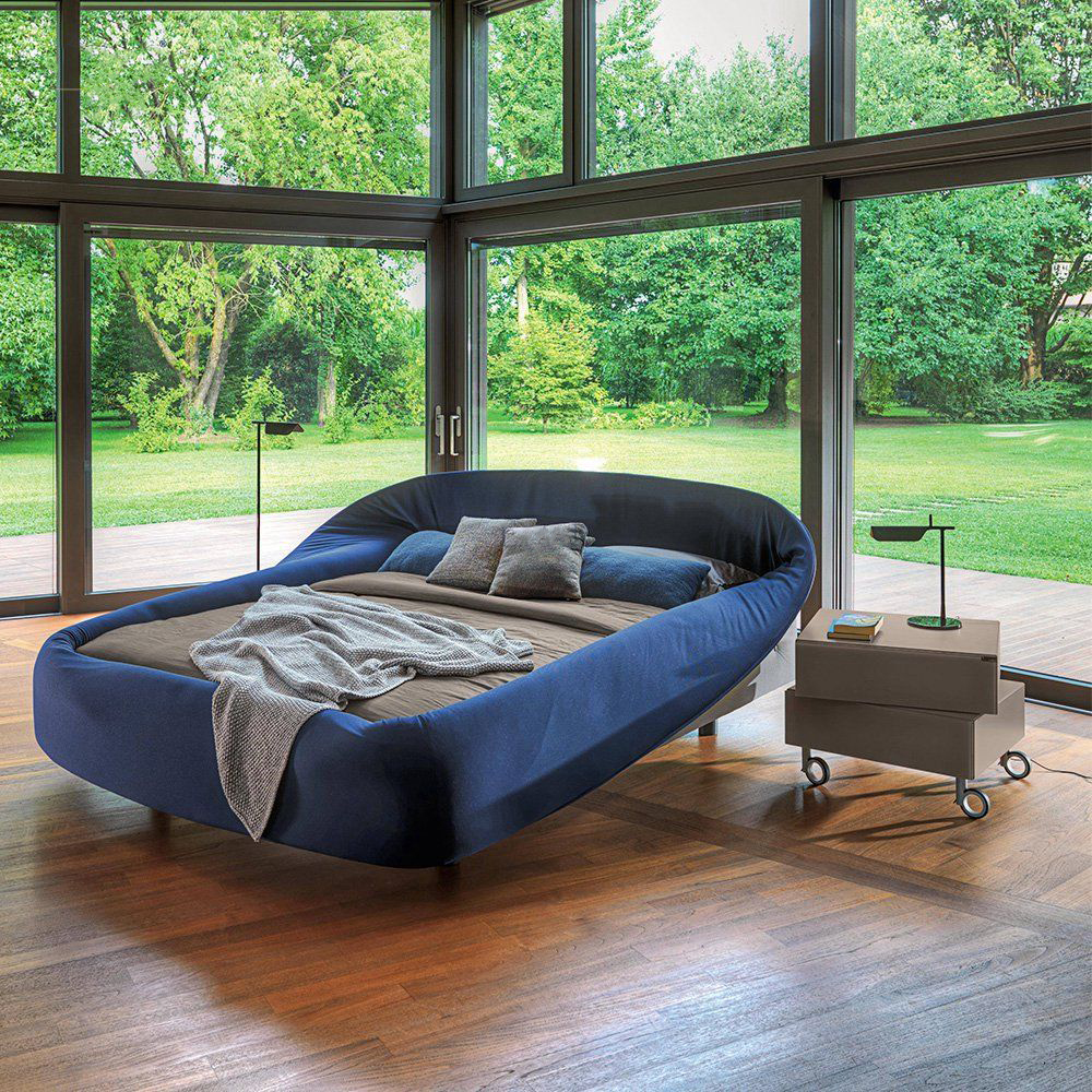 Parent-child room setup featuring a contemporary low profile platform bed.