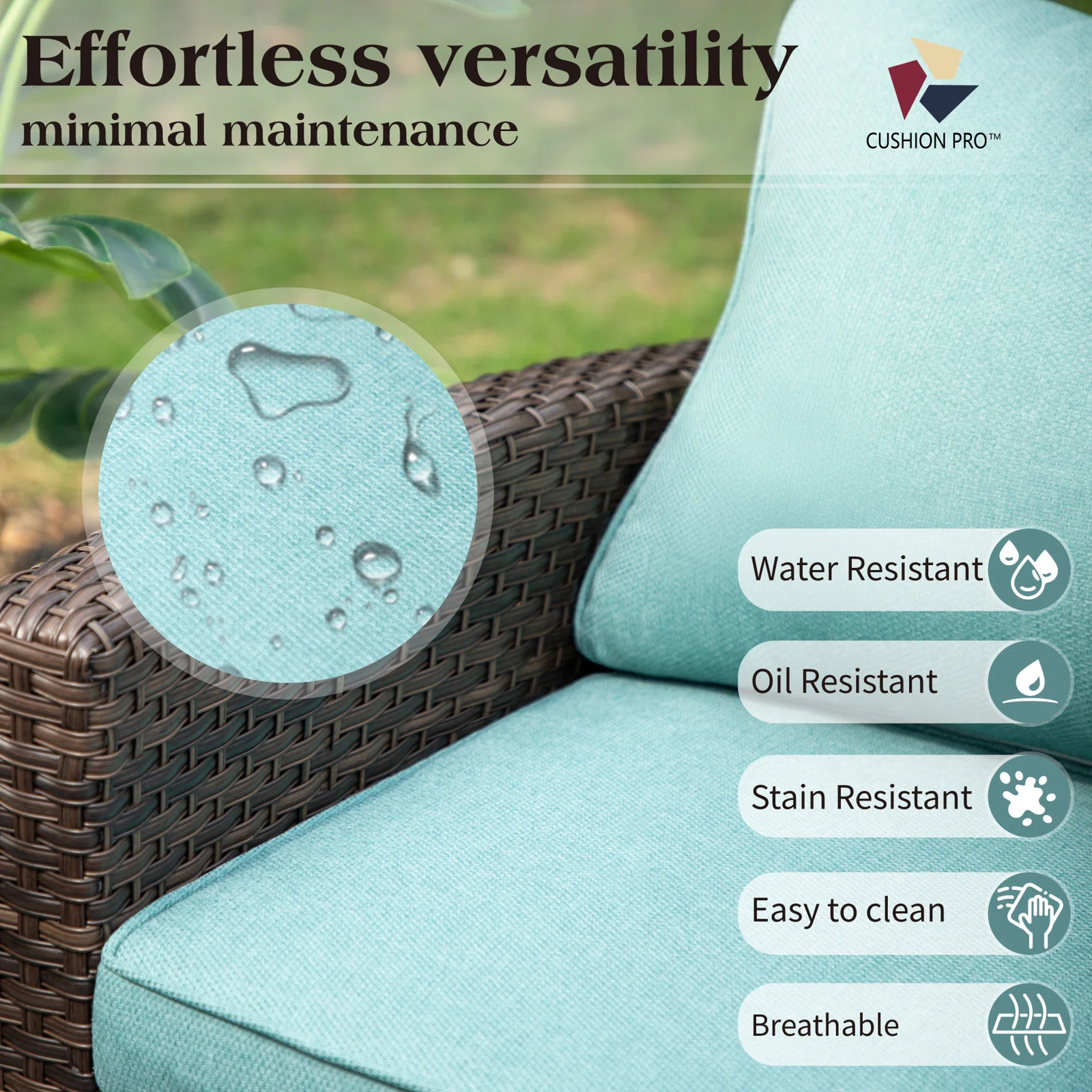 Large capacity patio lounge set for entertaining