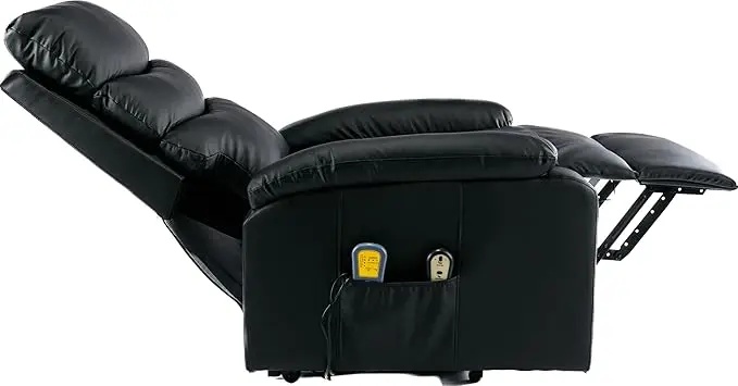 Modern electric lift recliner chair in a living room
