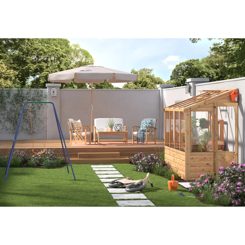Garden conversation set with side table