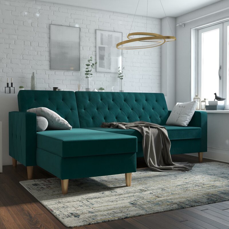 Close-up of the reversible chaise lounge mechanism