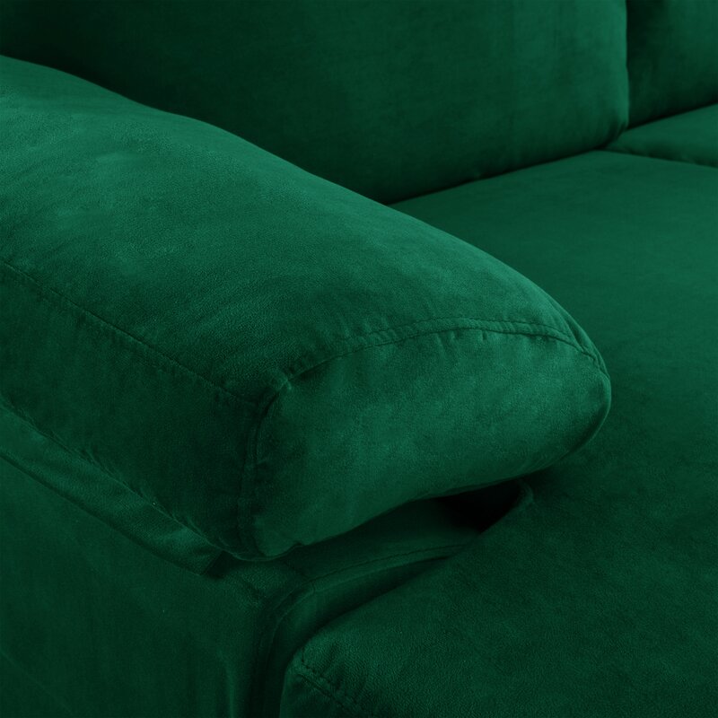 Large modular couch with attached chaise lounge