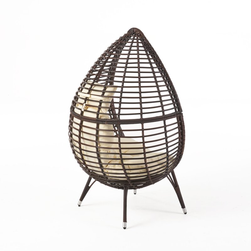weather-resistant synthetic rattan chair for outdoors