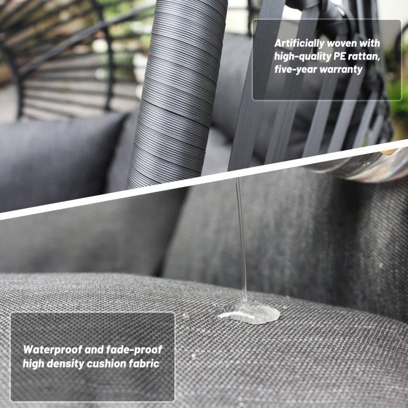 Detailed shot of the chair's comfortable padded seat cushion.