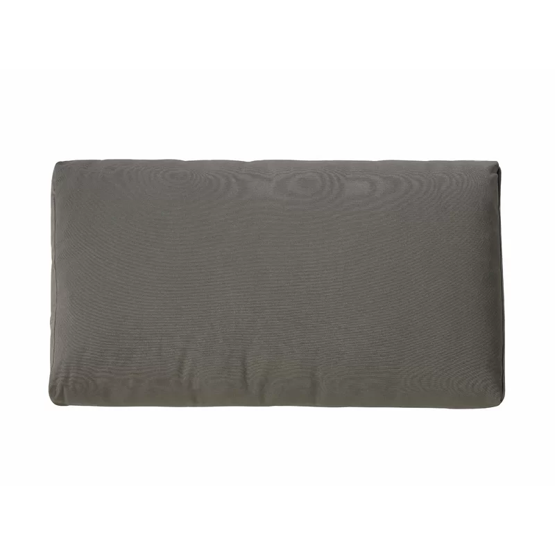 The deep seating cushion in a neutral color on the garden lounge chair.