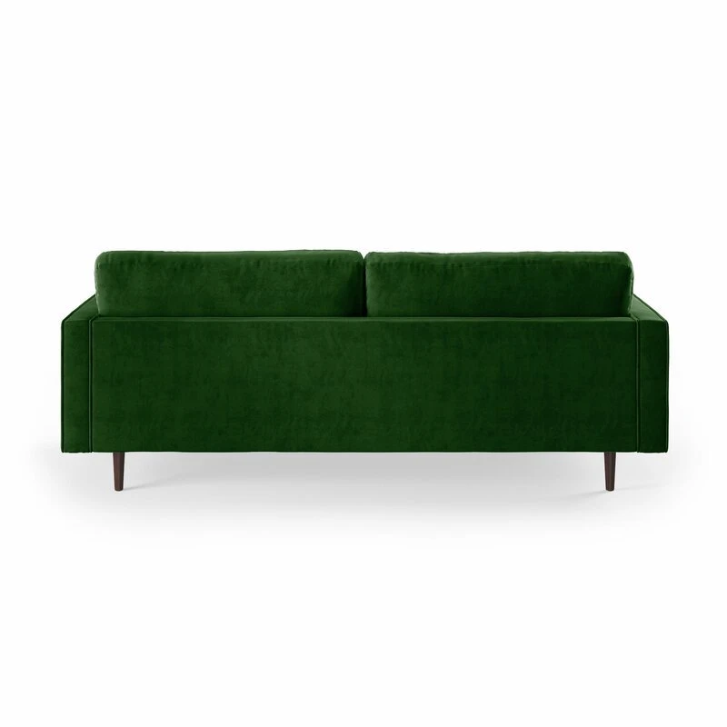 Comfortable 84-inch sofa with firm square arm design