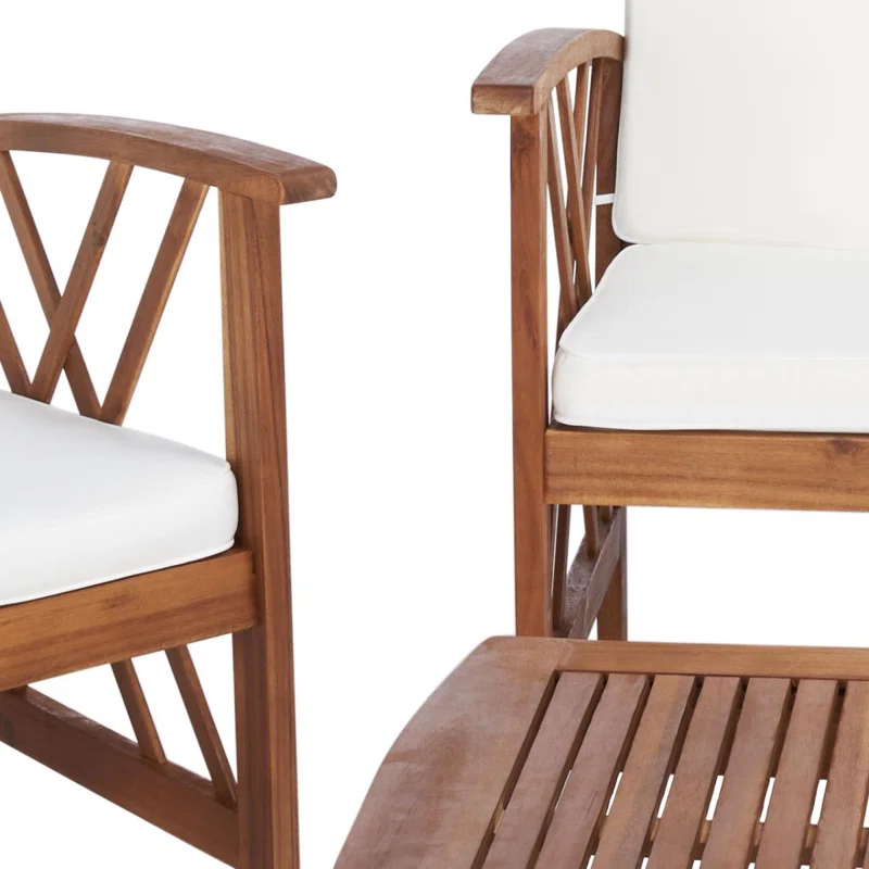 Backyard lounge set with a neutral wicker design