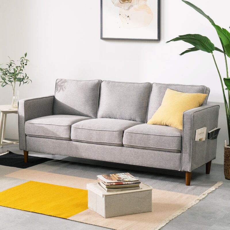 Modern sofa with clean lines