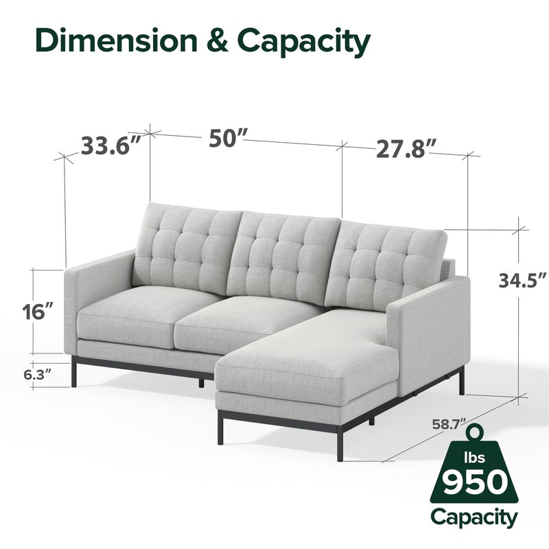 Customizable sectional sofa for flexible room layout