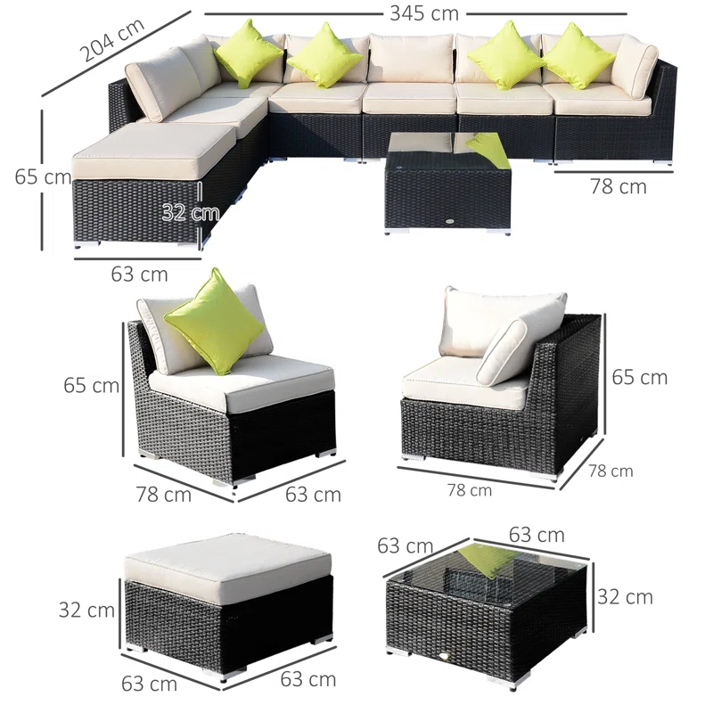 All-weather rattan furniture for deck or porch