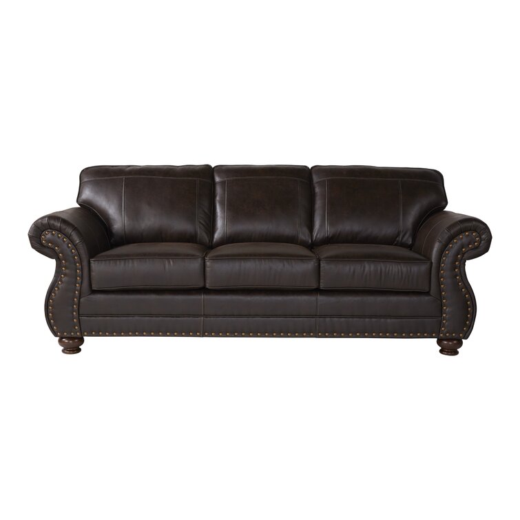 Elegant living room sofa with a rounded arm design
